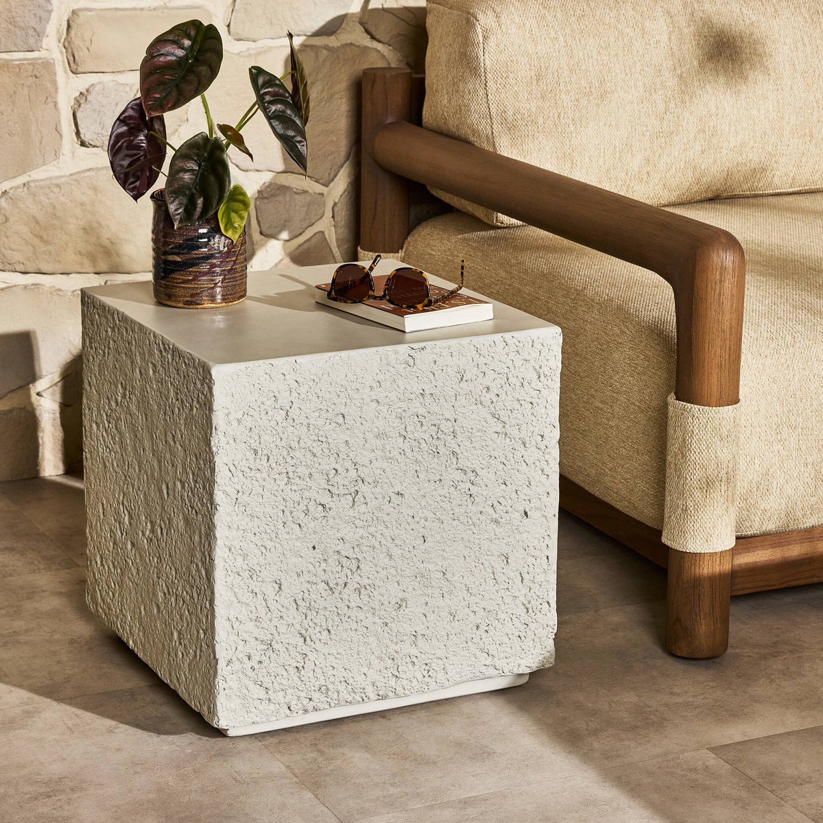 Otero Outdoor Square End Table