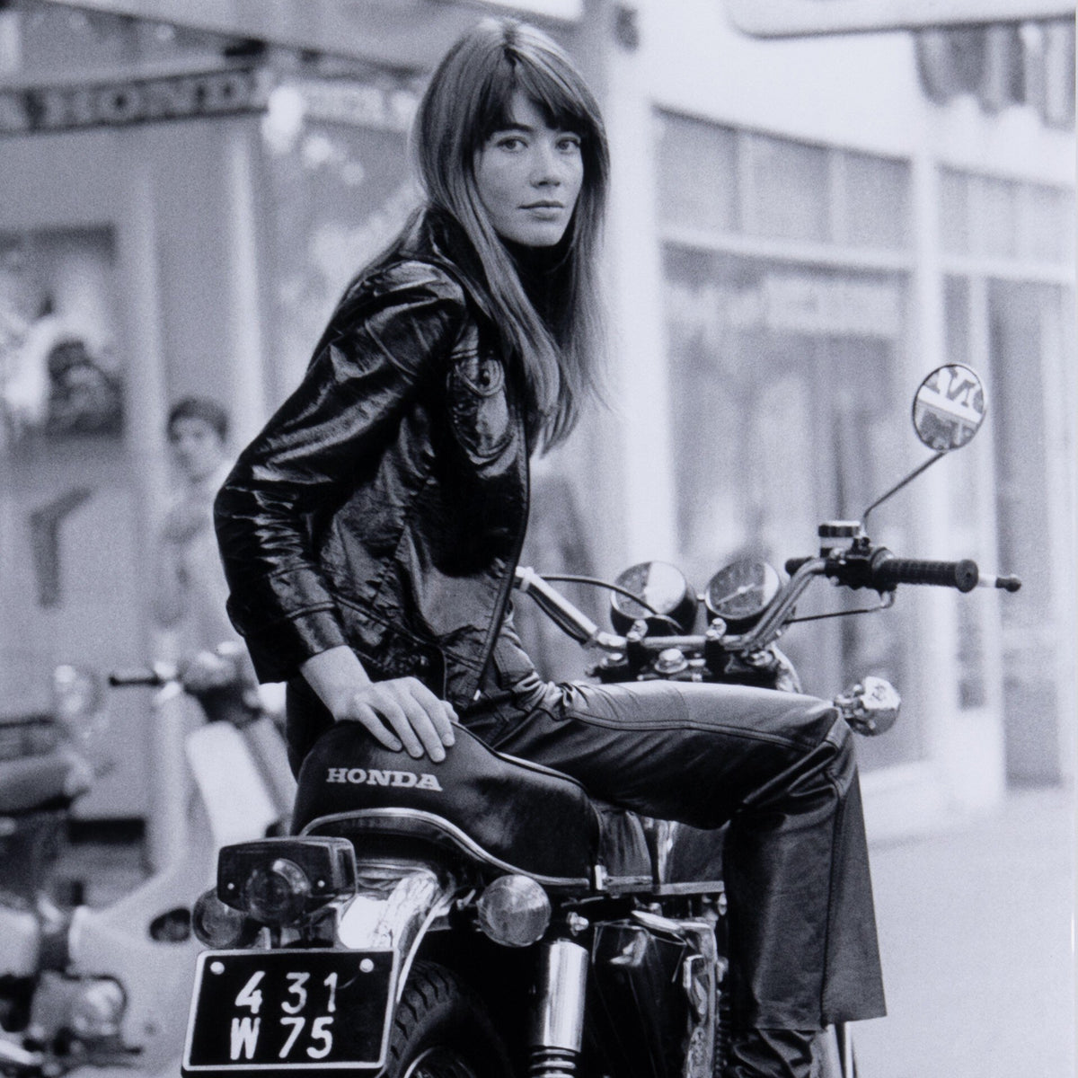 Françoise Hardy On Bike By Getty Images
