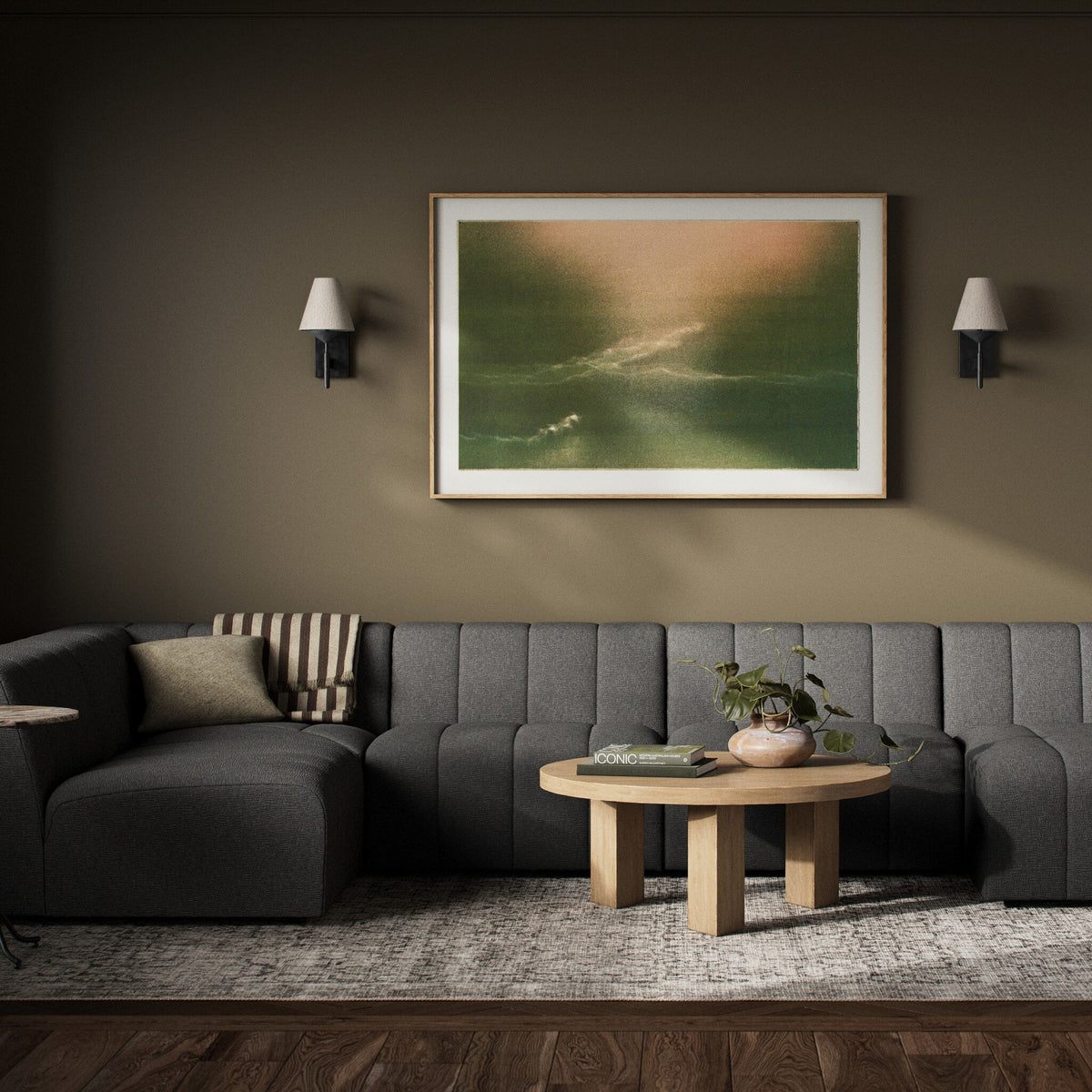 Langham Channeled 5 Pc Sectional W/ Raf Chaise