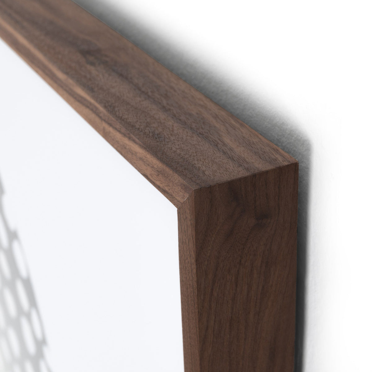 a close up of a wood frame