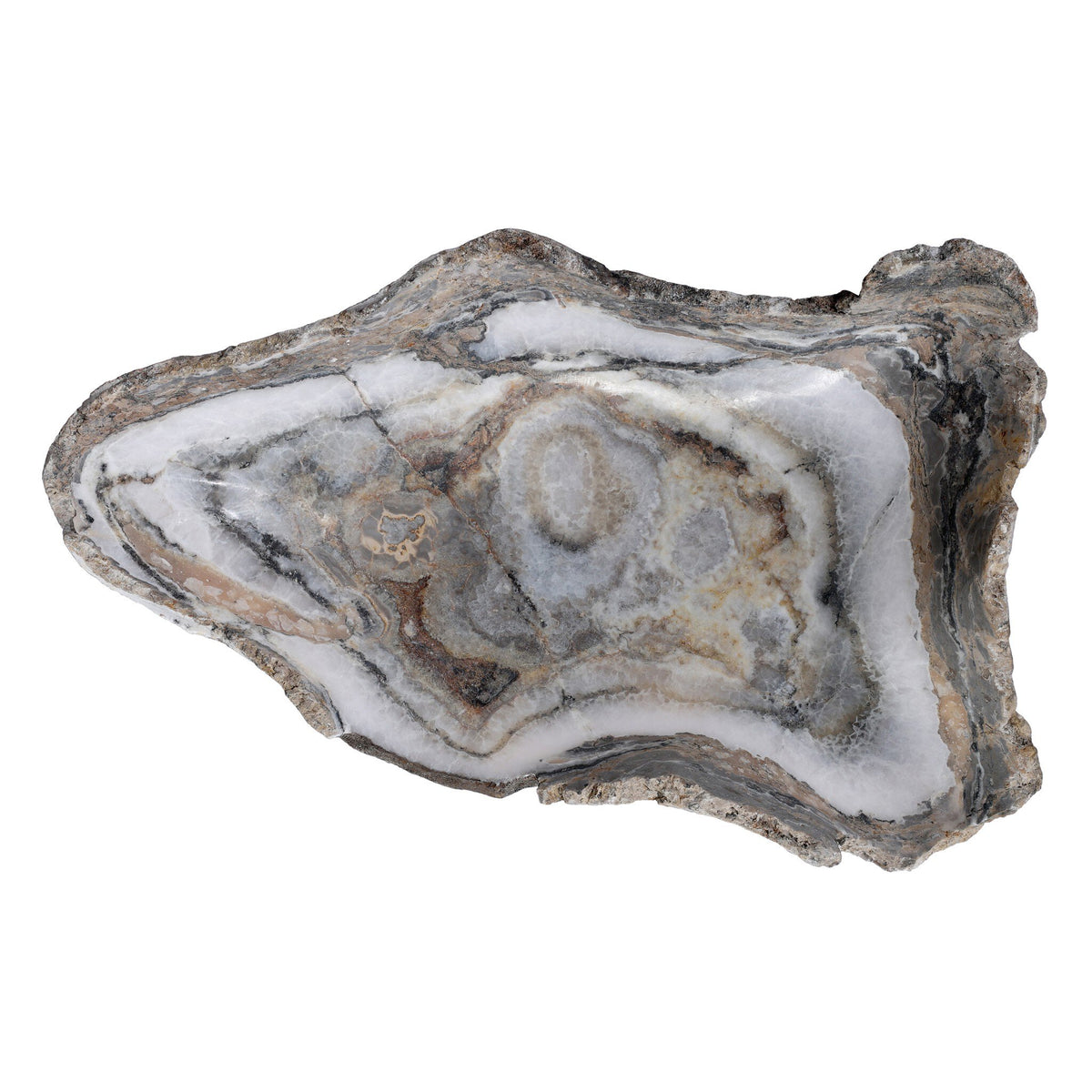 Oval Petrified Wood Bowl
