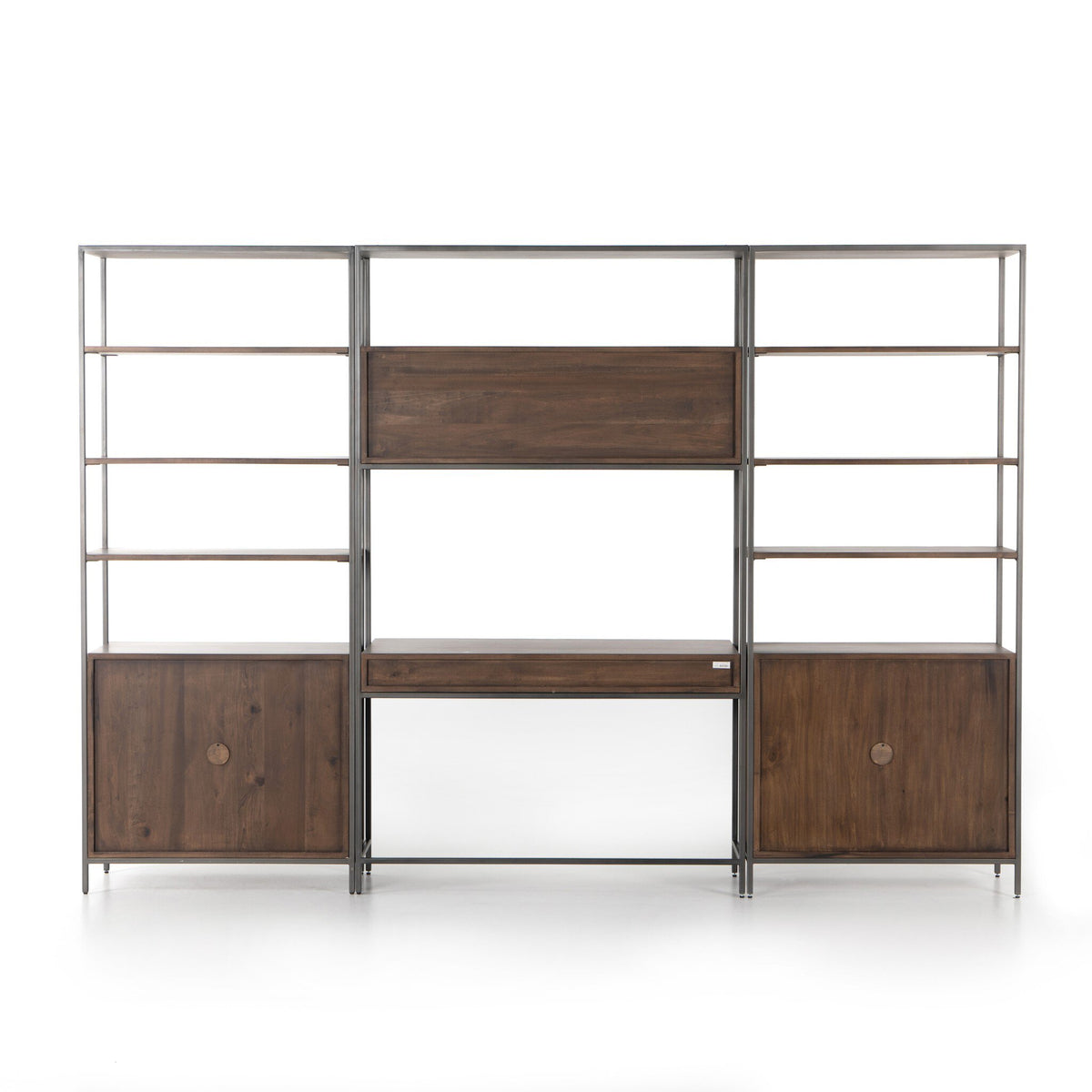 Trey Modular Wall-2pc Bookcase-Desk