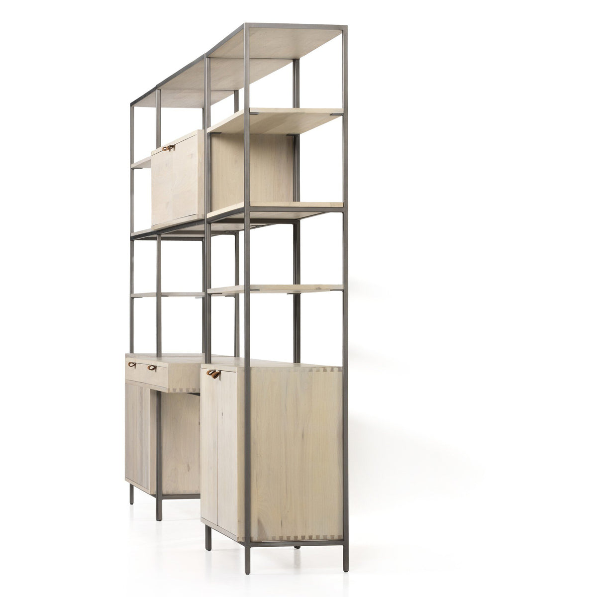 Trey Modular Wall-2pc Bookcase-Desk