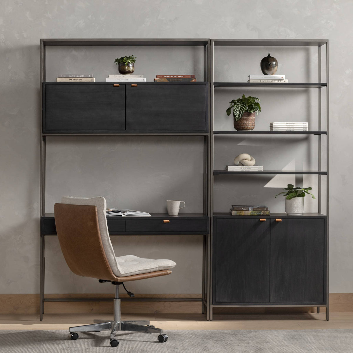 Trey Modular Wall-Bookcase-Desk
