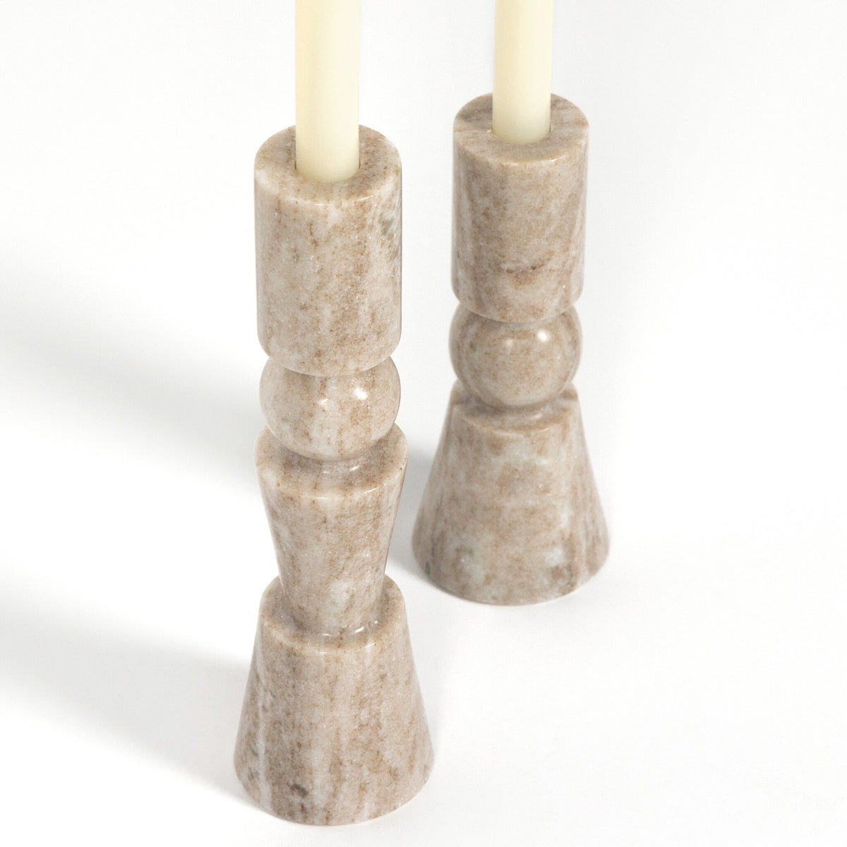 Rosette Taper Candlesticks, Set Of 2