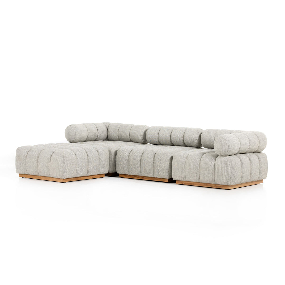 Roma Outdoor 3pc Sectional W/ Ottoman