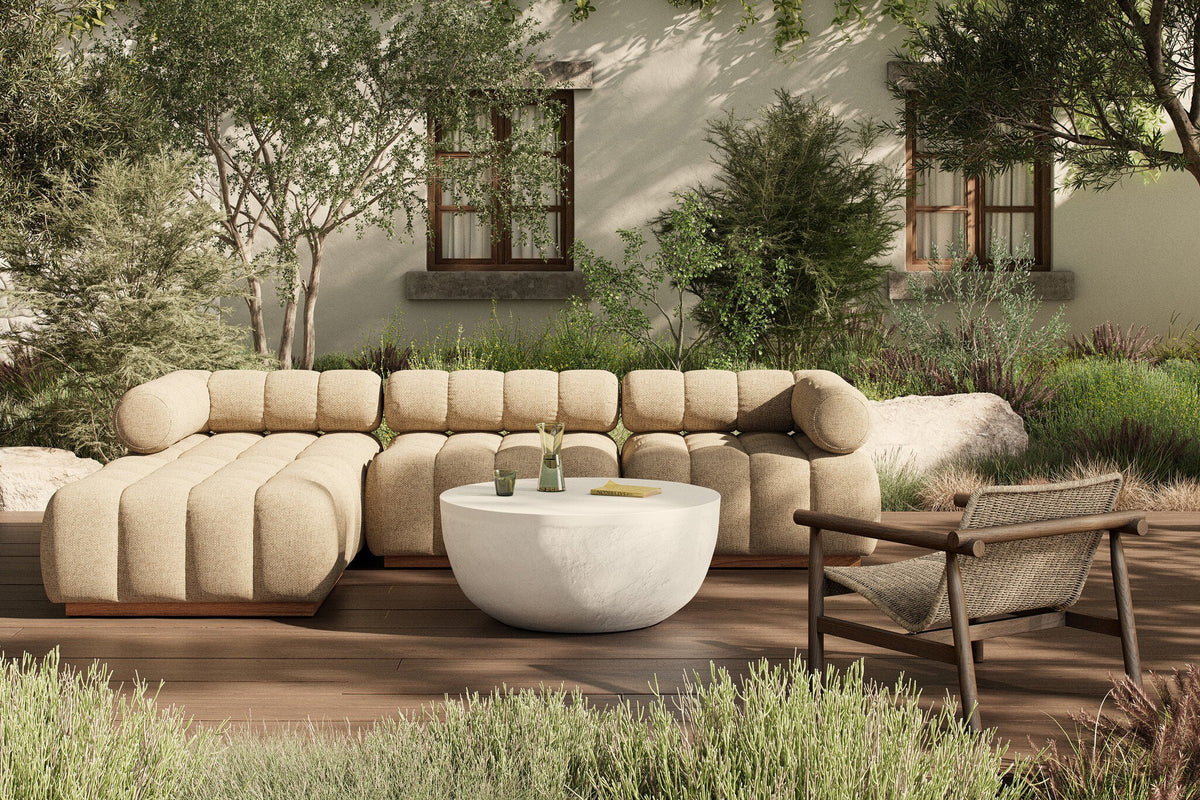 Roma Outdoor 3pc Sectional W/ Ottoman