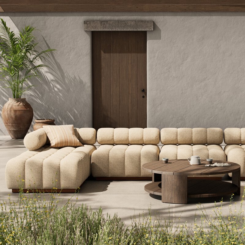 Roma Outdoor 4pc Sectional W/ Ottoman