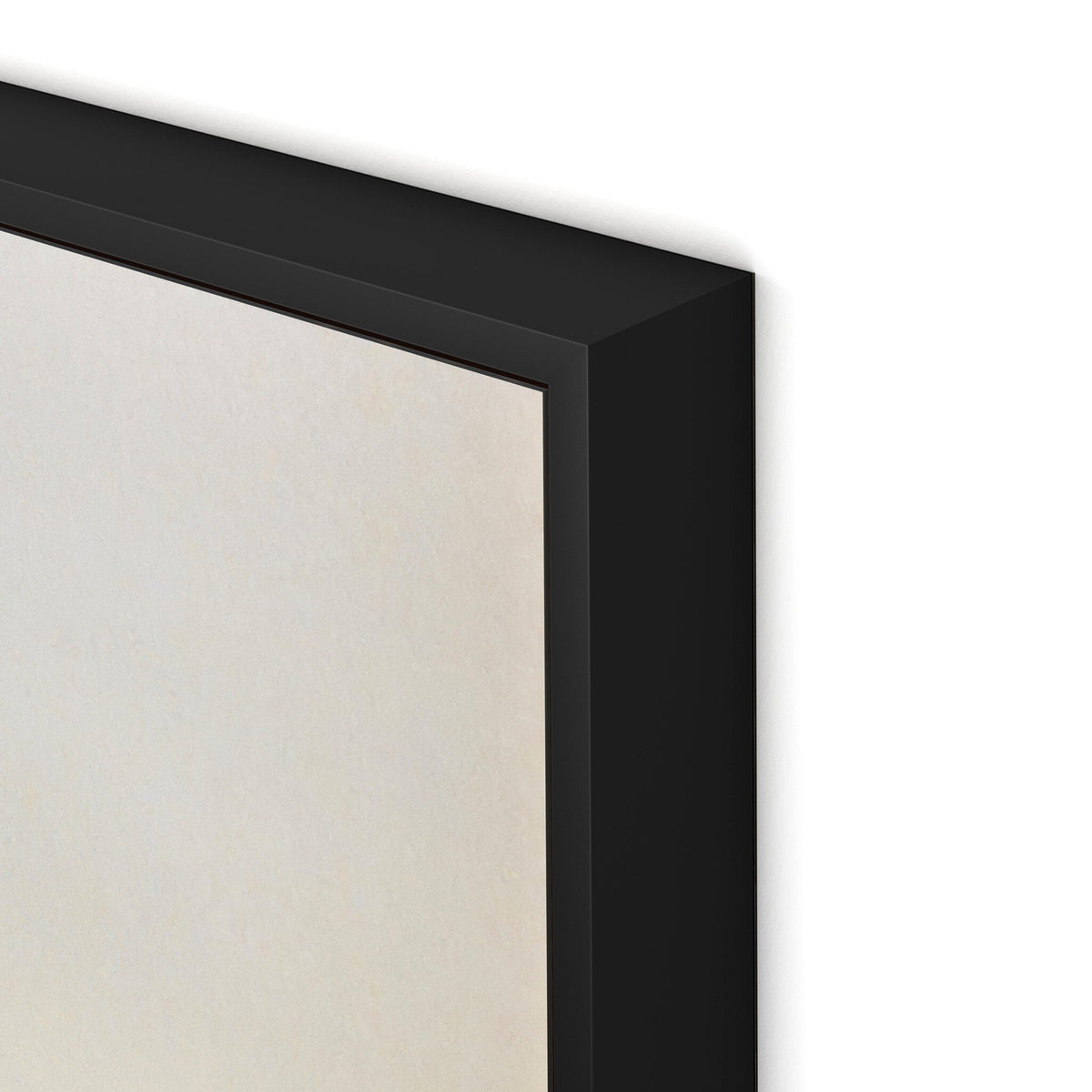 a black frame with a white background