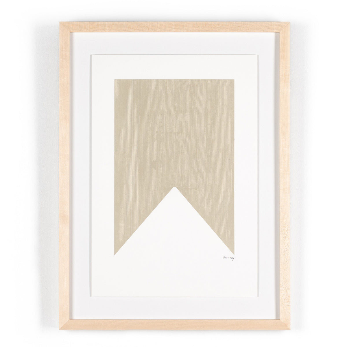 Triangle In Taupe By The Holly Collective