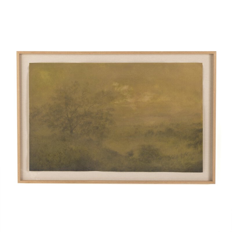 a framed picture of a tree