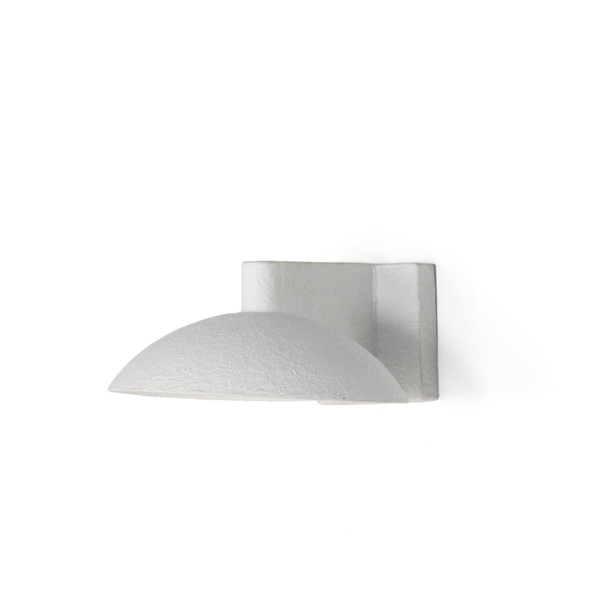 a white light fixture on a white background