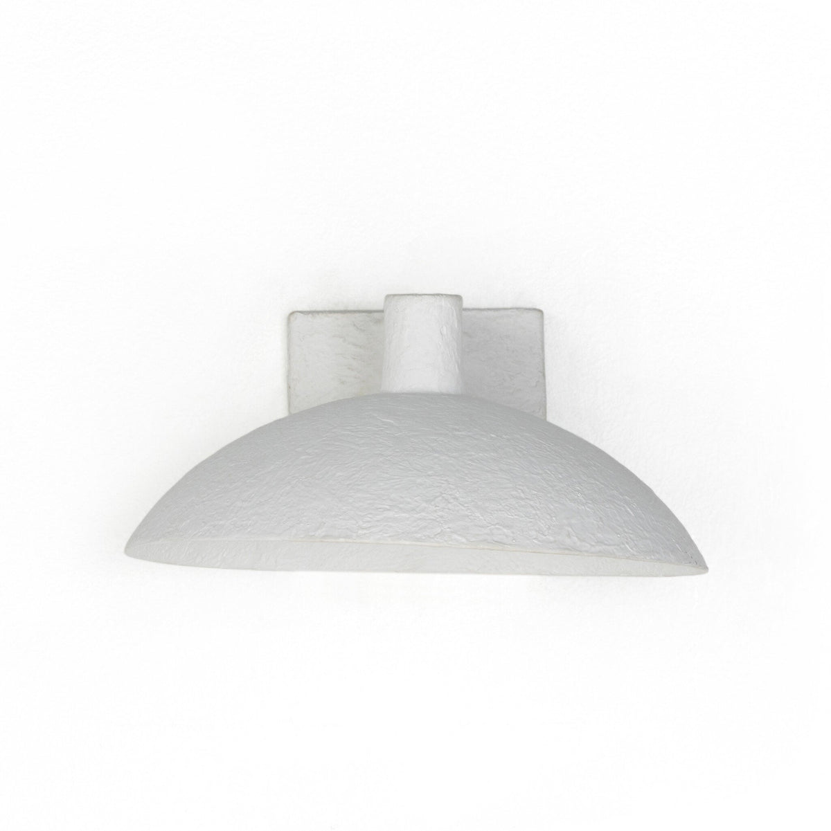 a white light fixture on a white background