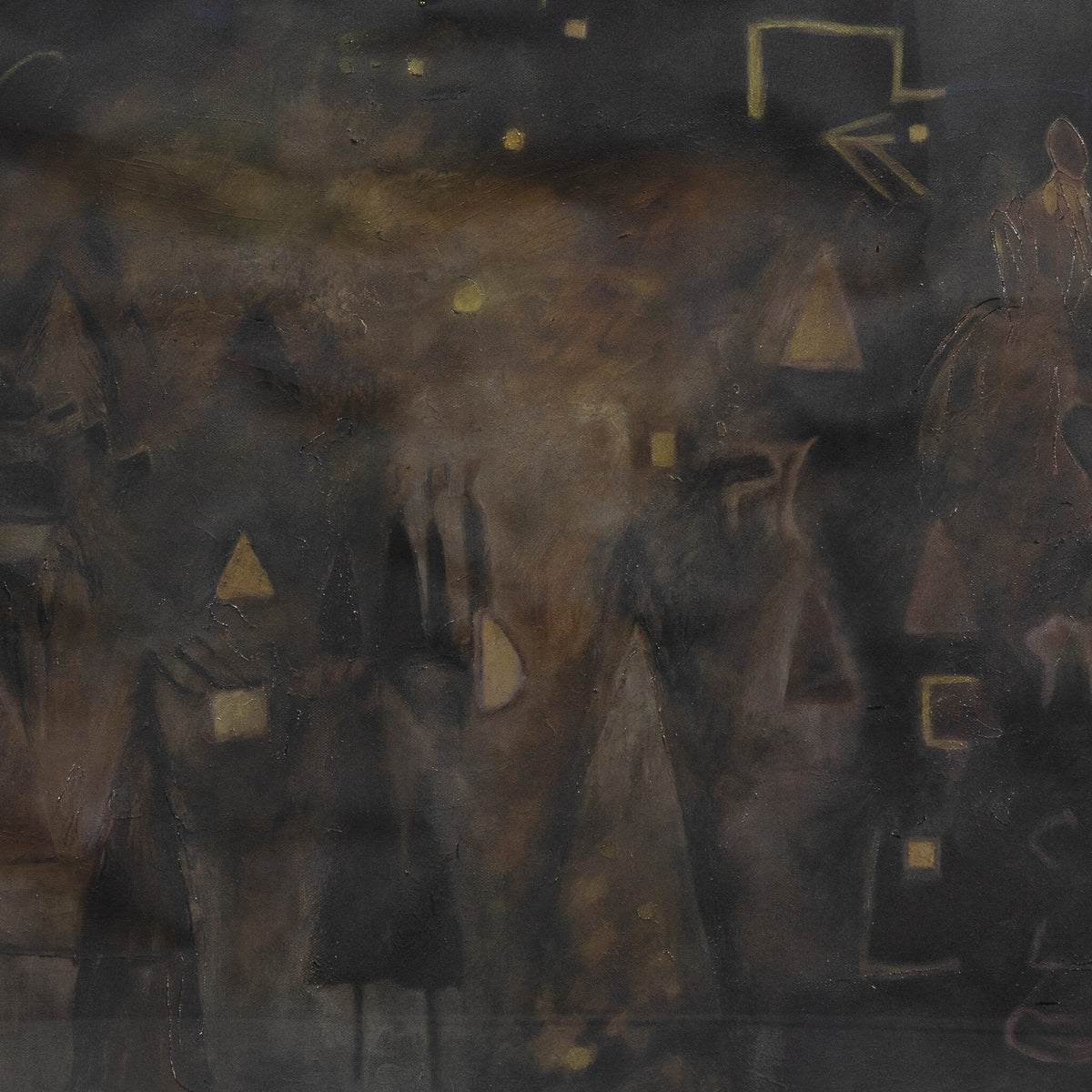 a painting of a group of people
