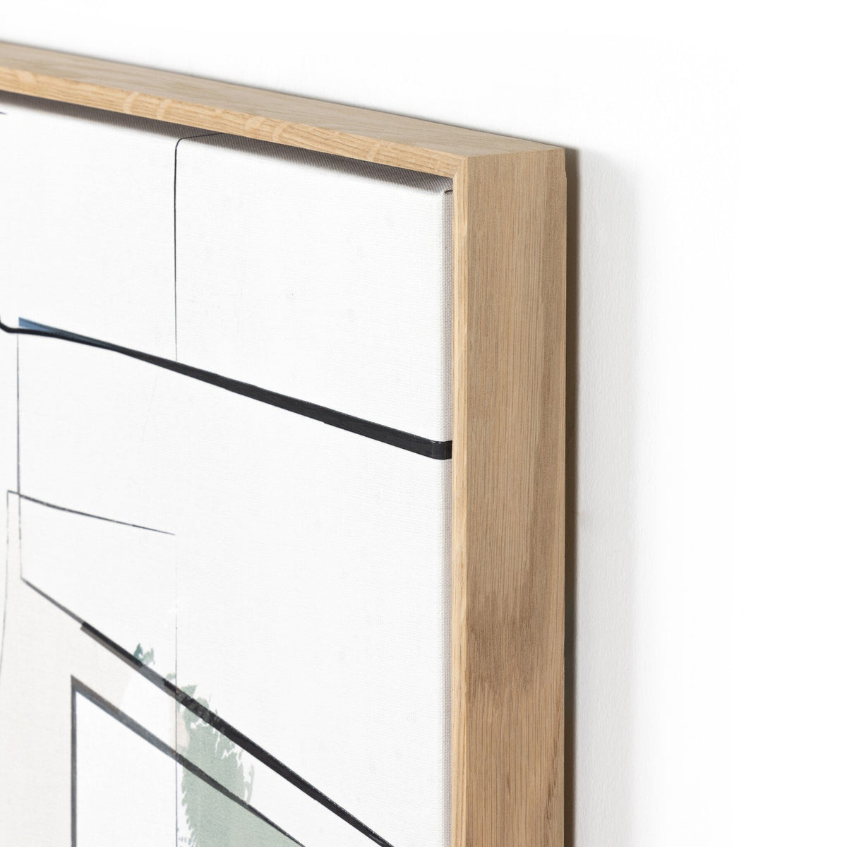 a wooden frame with a picture on it