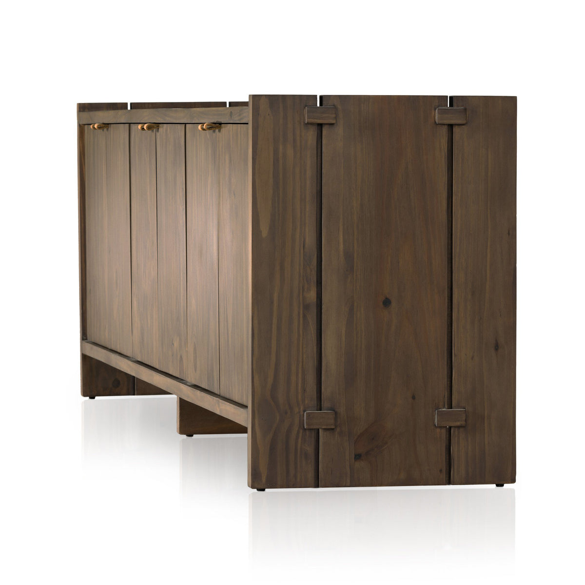 a wooden cabinet with four doors