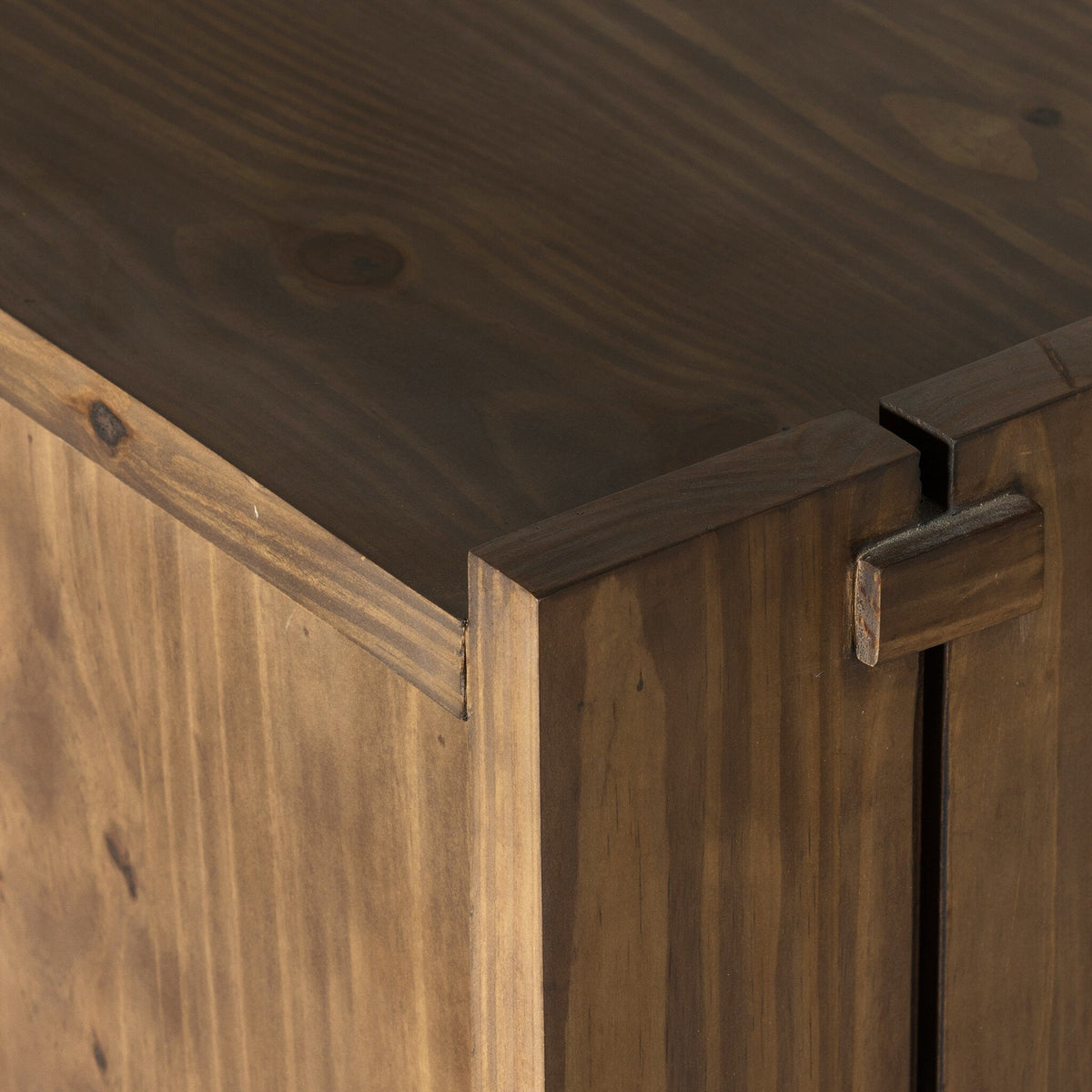 a close up of a wood box