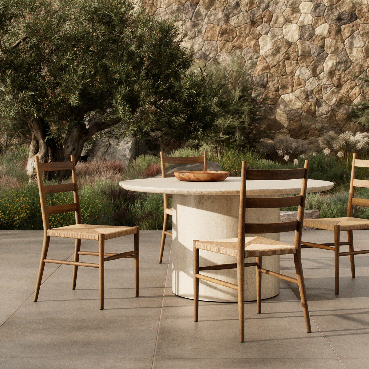 Ladder Back Outdoor Dining Chair