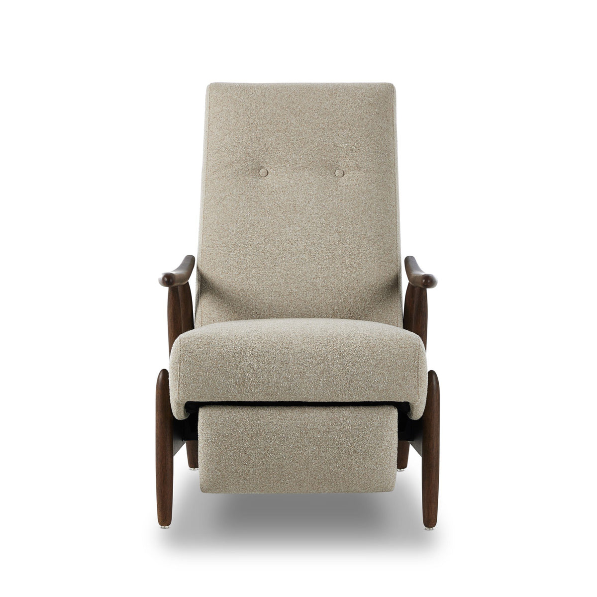 a chair with a foot rest