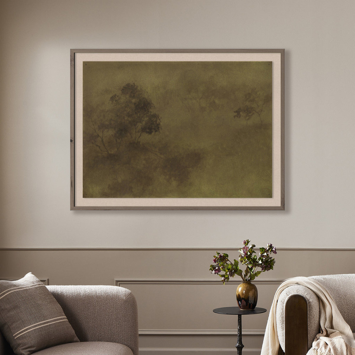 a picture on the wall