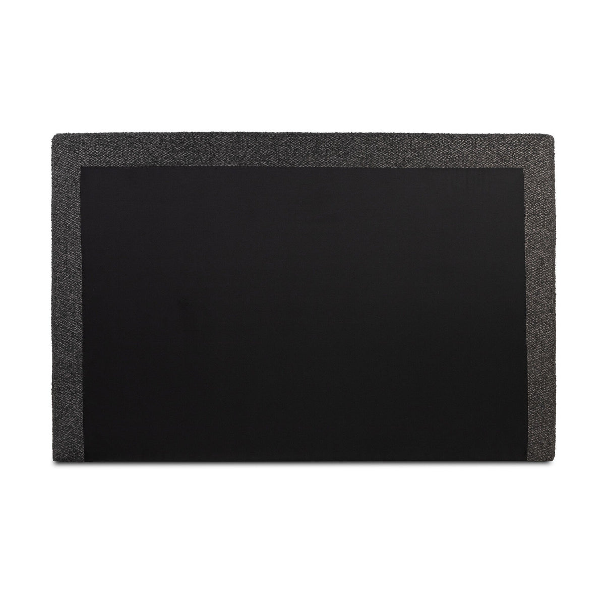 a black rectangular object with silver border
