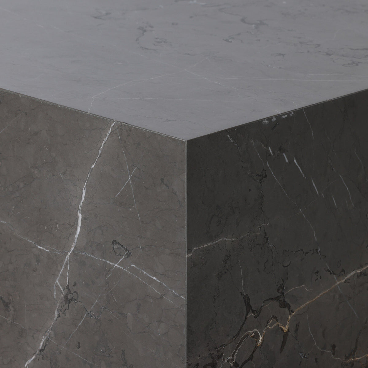 Modern Marble Plinth End Table