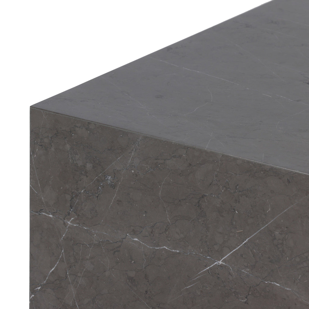 Modern Marble Plinth End Table