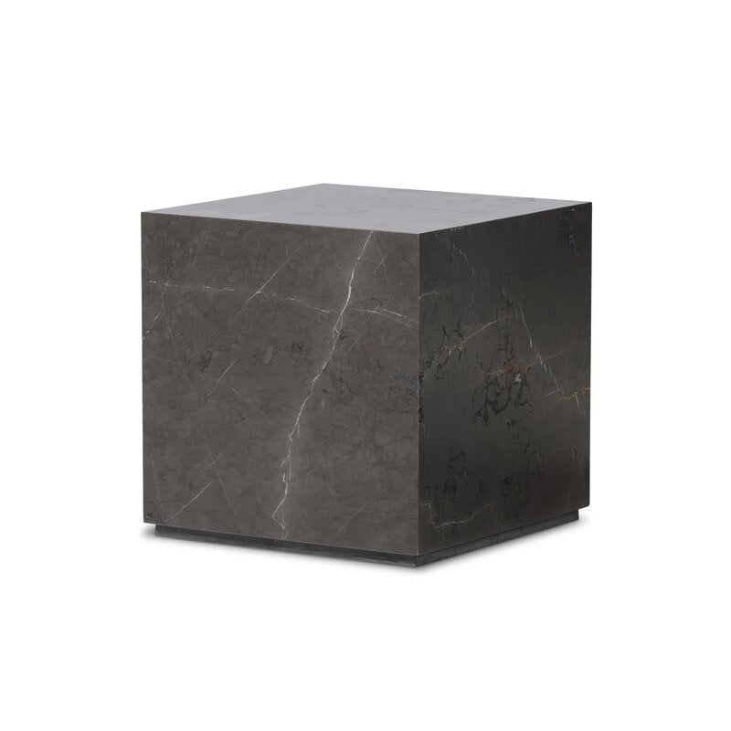 Modern Marble Plinth End Table