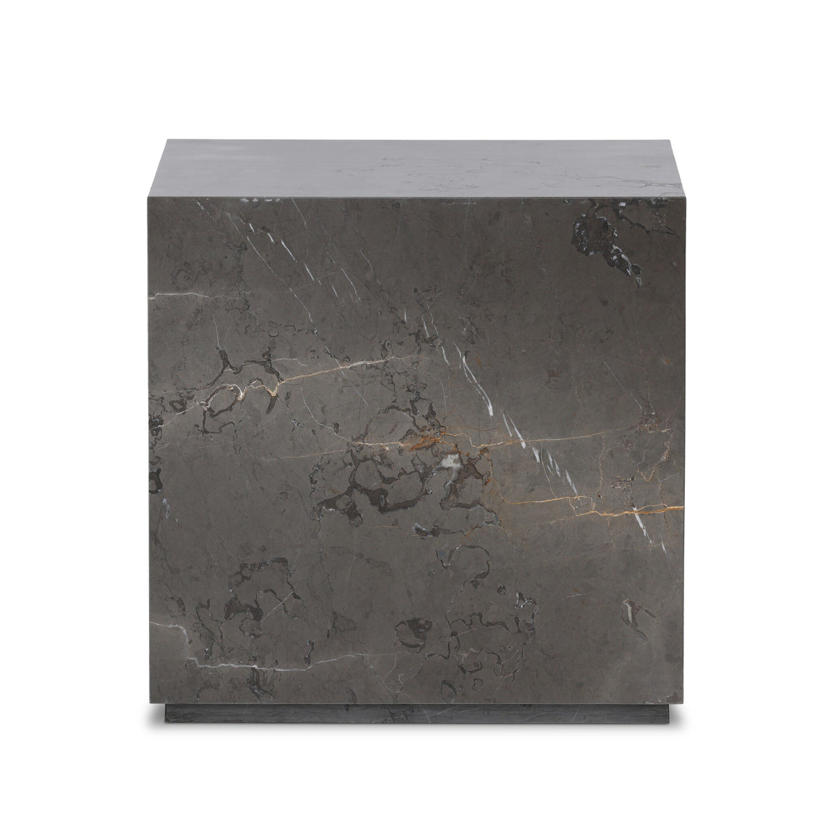 Modern Marble Plinth End Table