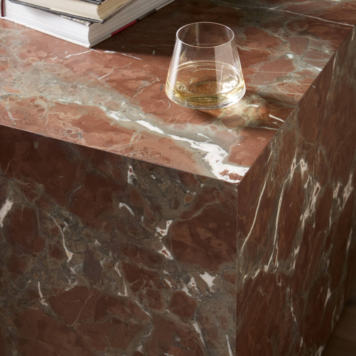 Modern Marble Plinth End Table