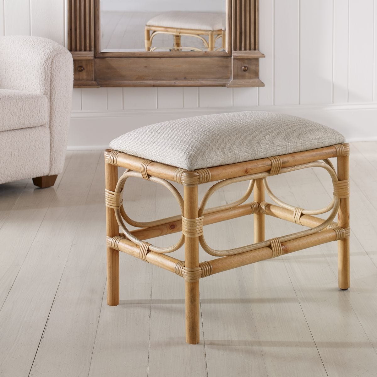 Laguna Small Bench, White