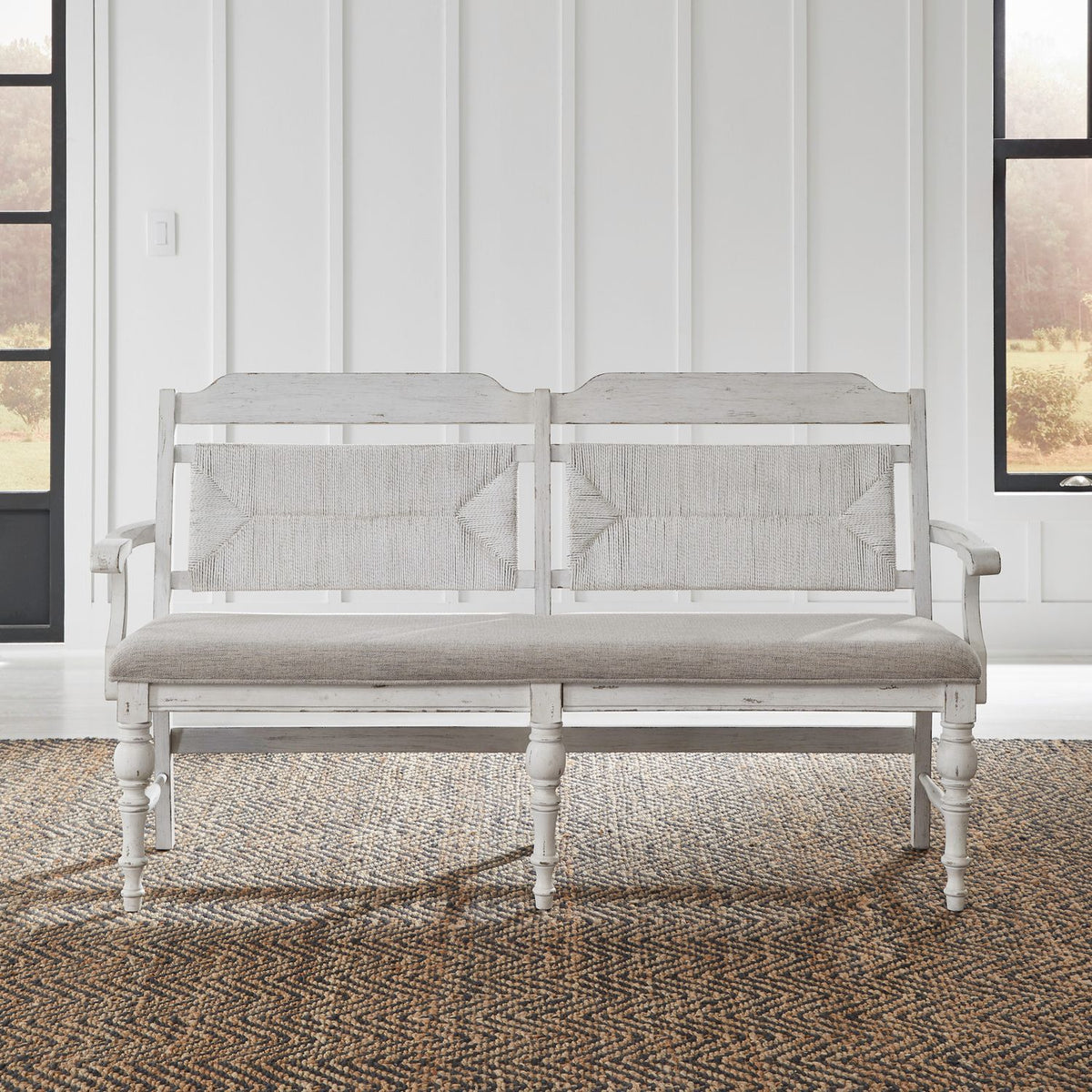 237-C9101B - Panel Back Bench (RTA) - Liberty Furniture