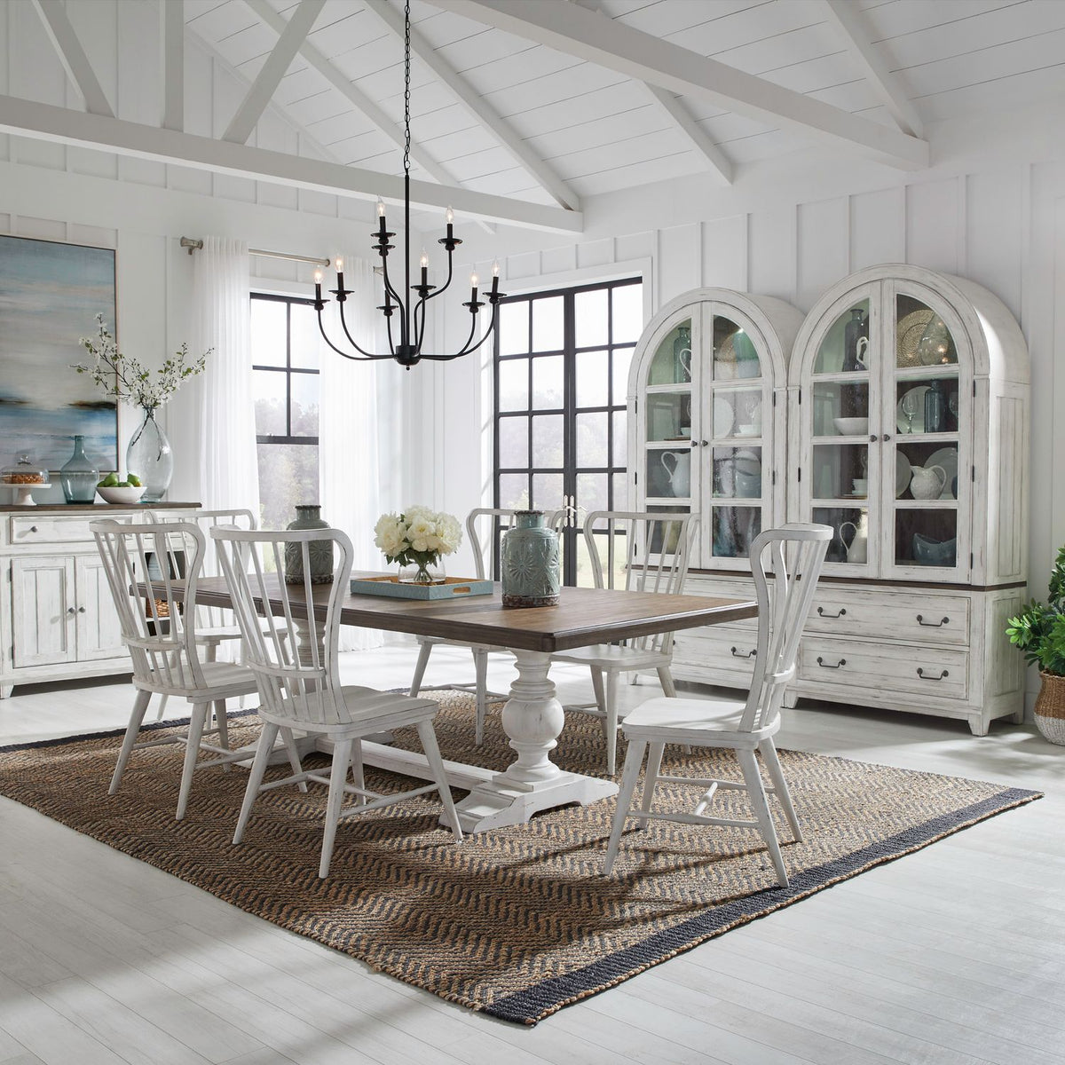 237-DR-7TRS - 7 Piece Trestle Table Set - Liberty Furniture