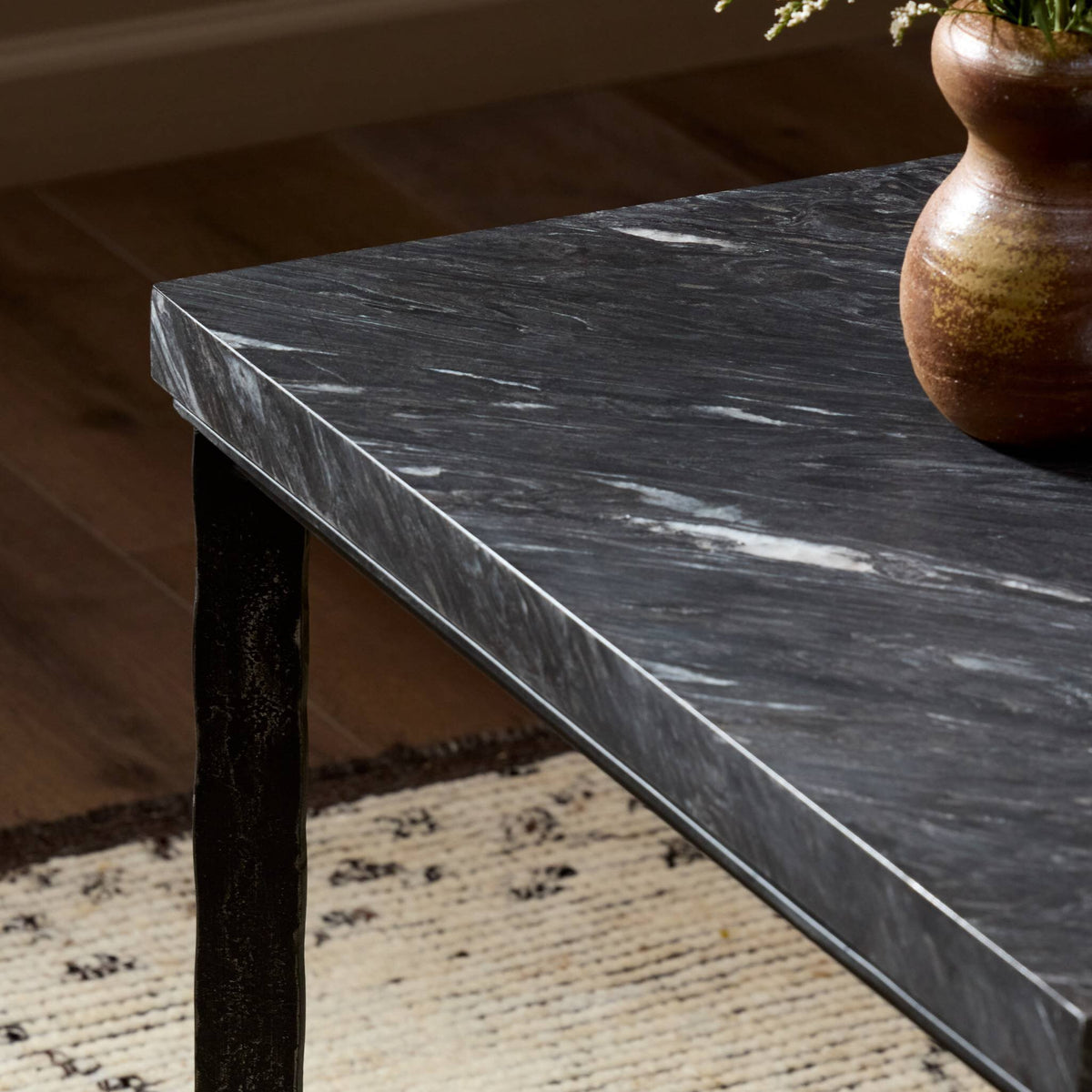 Hammered Iron End Table