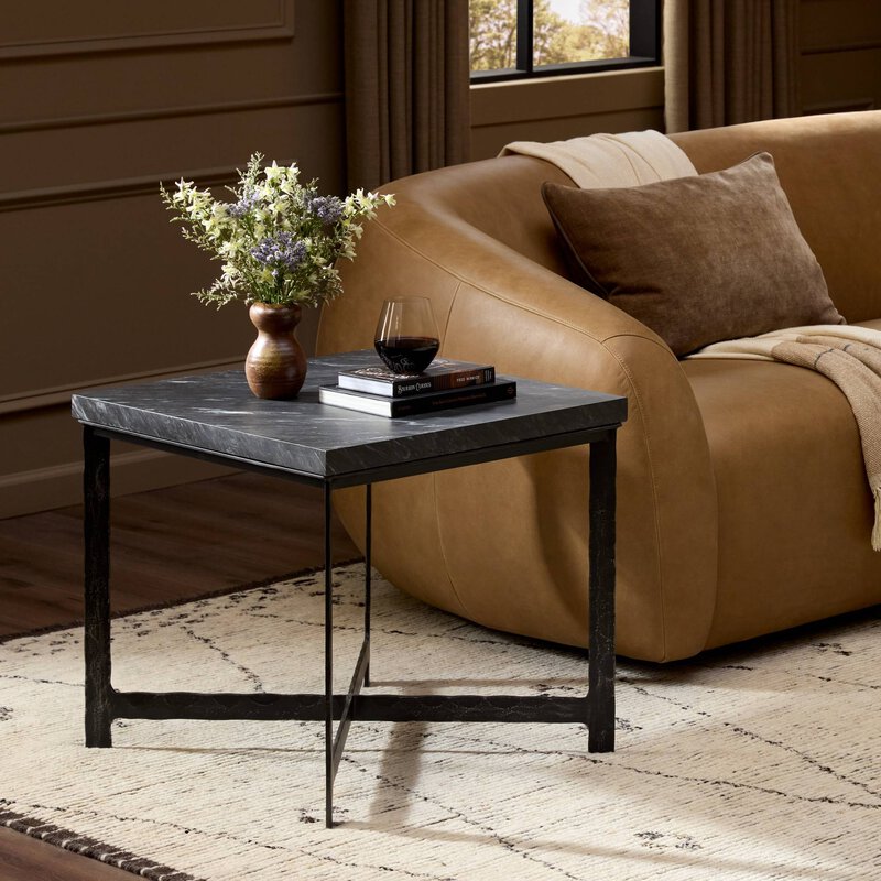Hammered Iron End Table