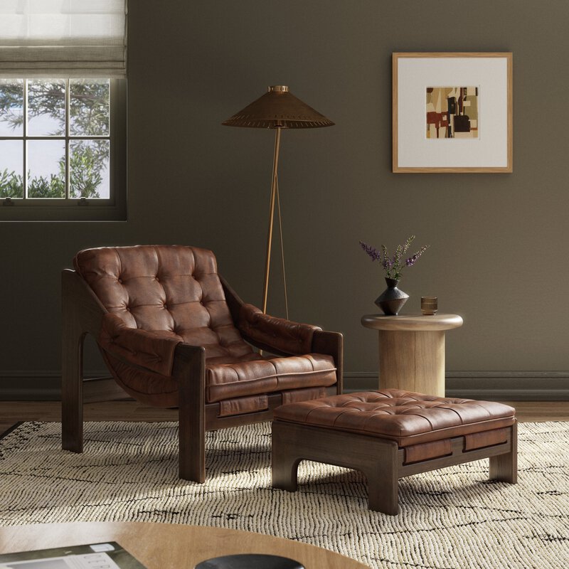 Halston Chair W/Ottoman