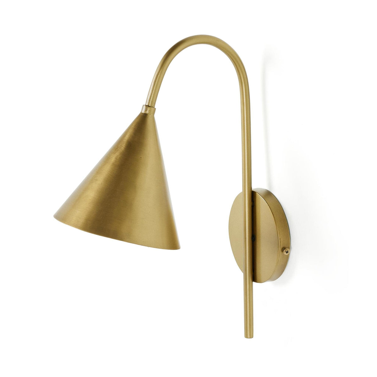 a gold lamp on a white background