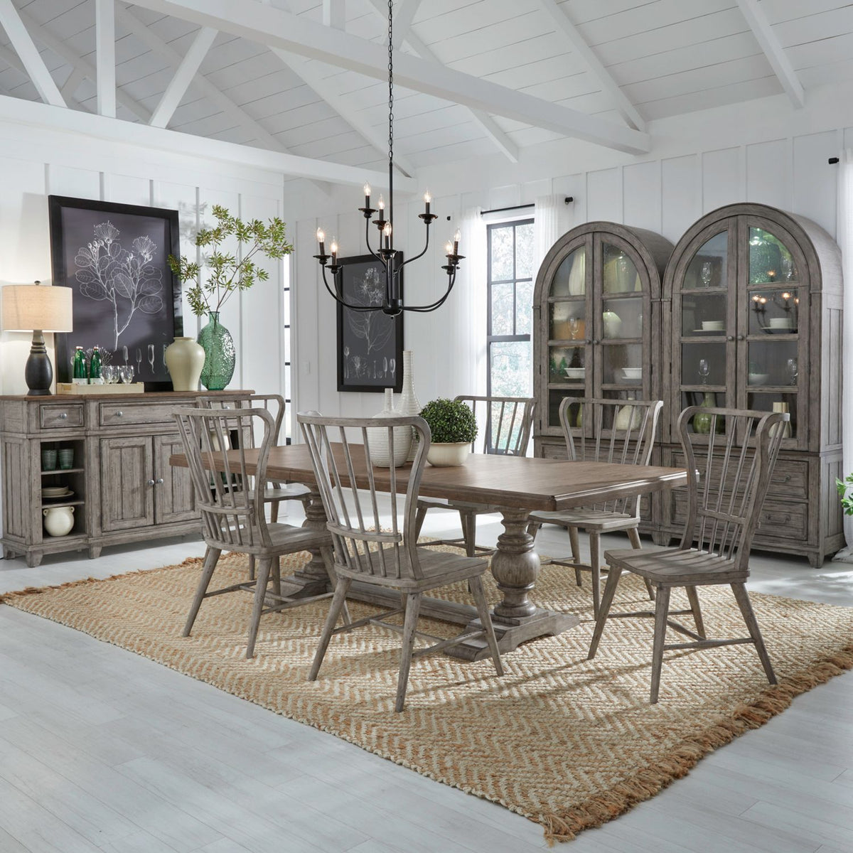 237G-DR-7TRS - 7 Piece Trestle Table Set - Liberty Furniture
