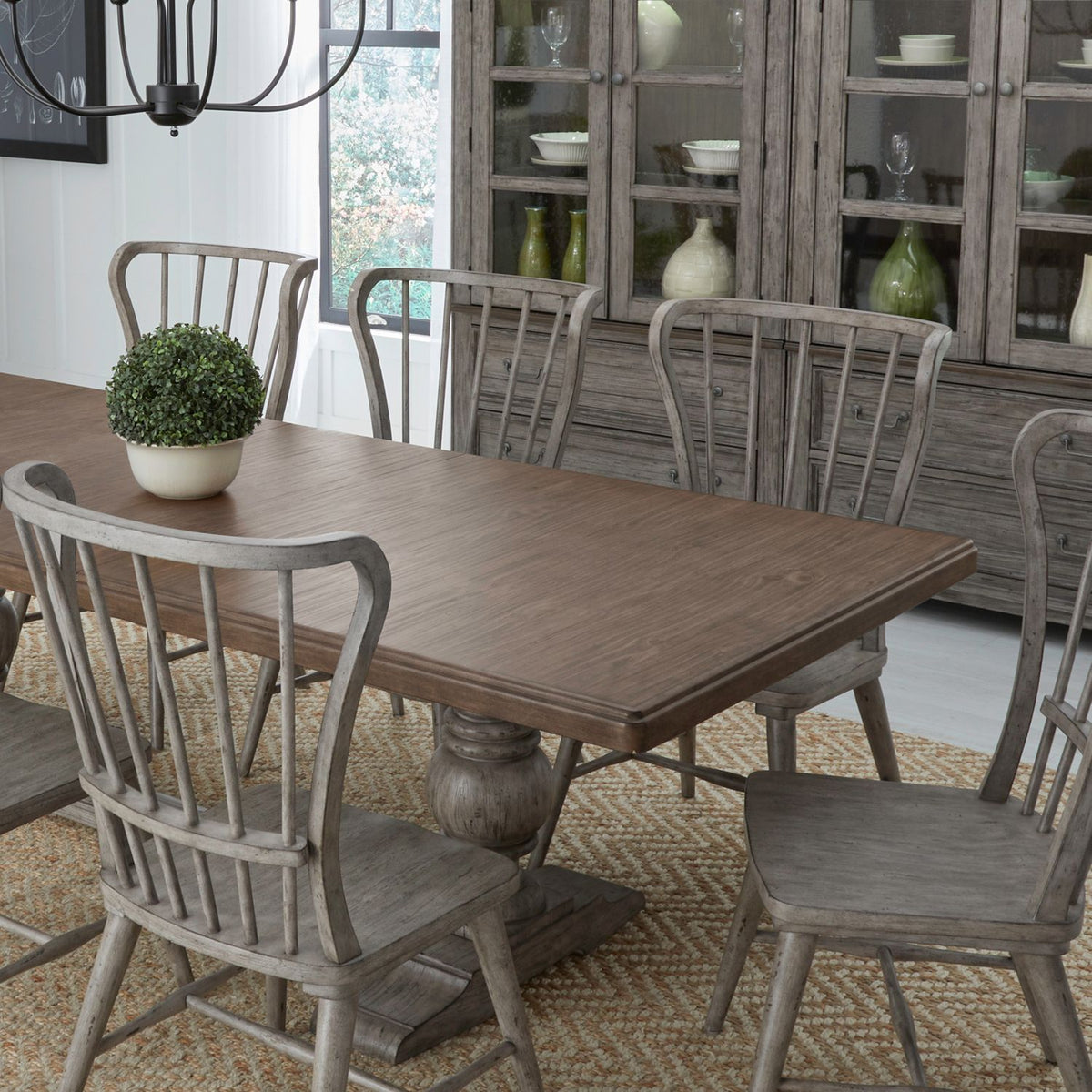 237G-DR-9TRS - 9 Piece Trestle Table Set - Liberty Furniture