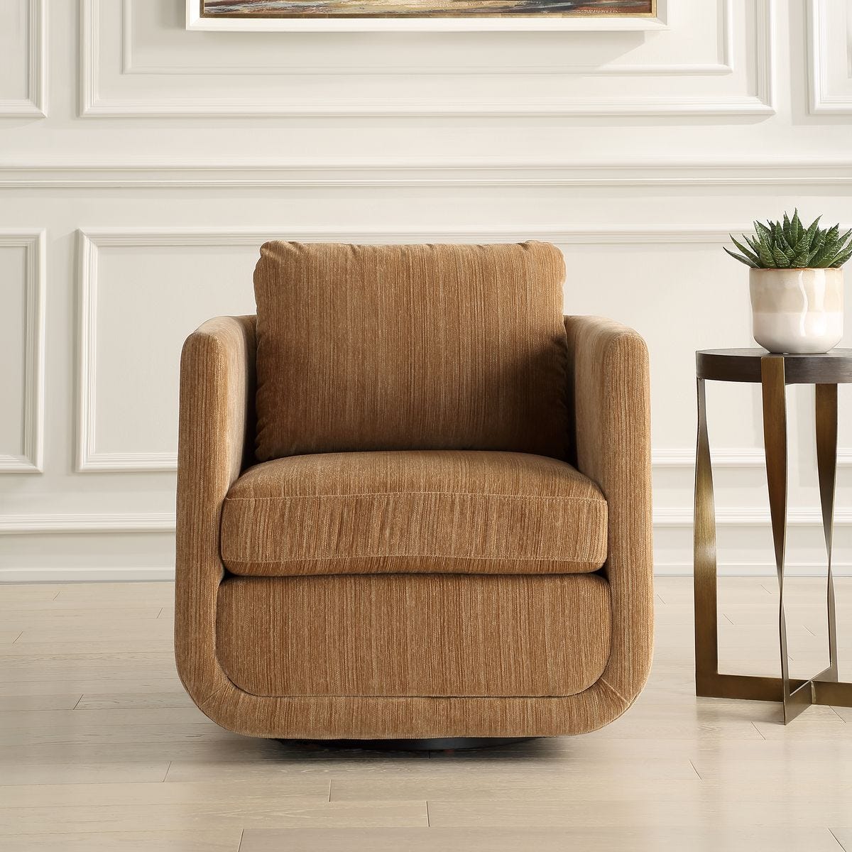 Abound Swivel Chair, Ginger