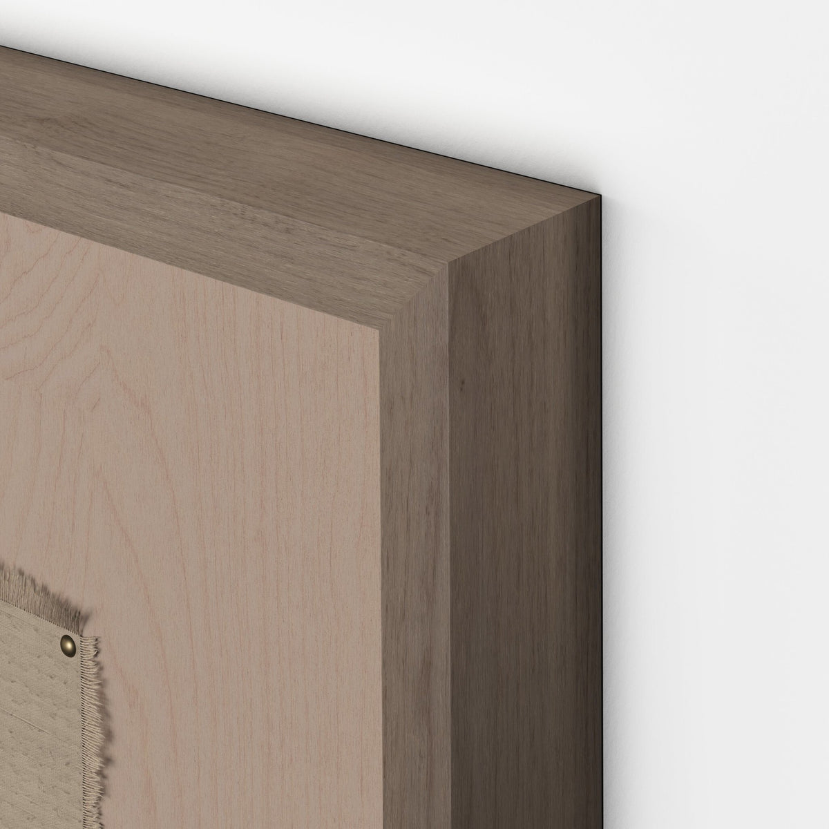 a close up of a wood frame
