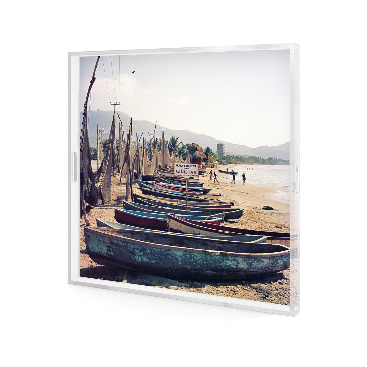 Fishing Boats Tray By Slim Aarons