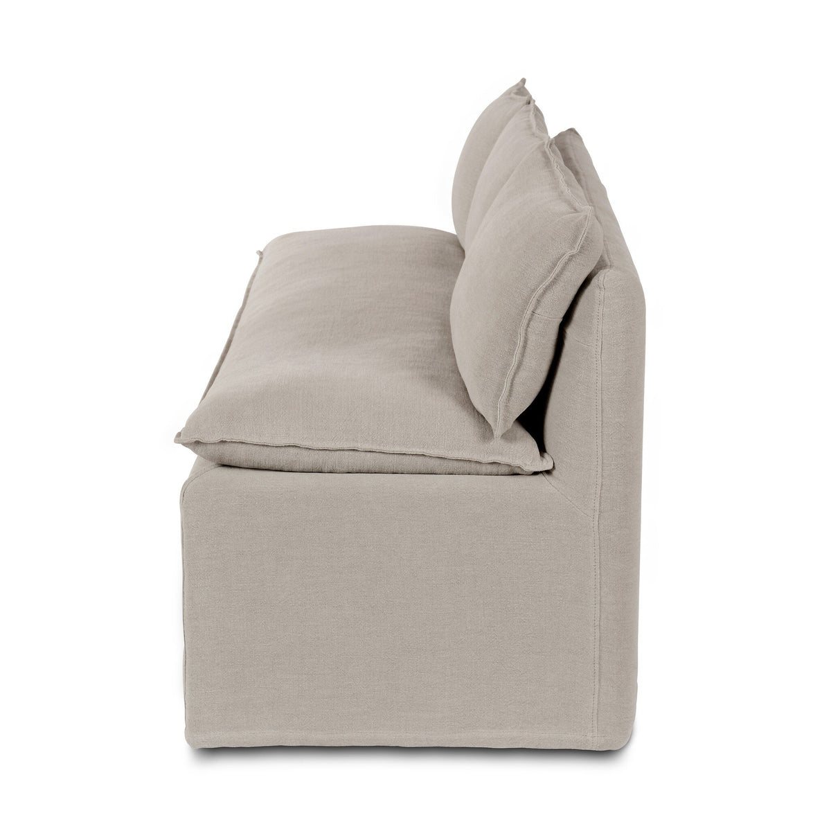 Andre Slipcover Dining Bench 75"