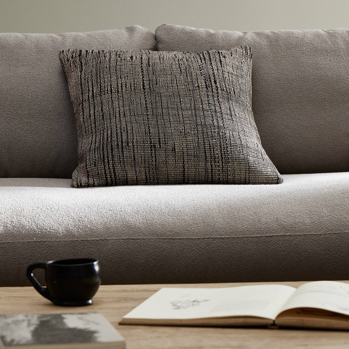 Handwoven Stripe Wool Pillow