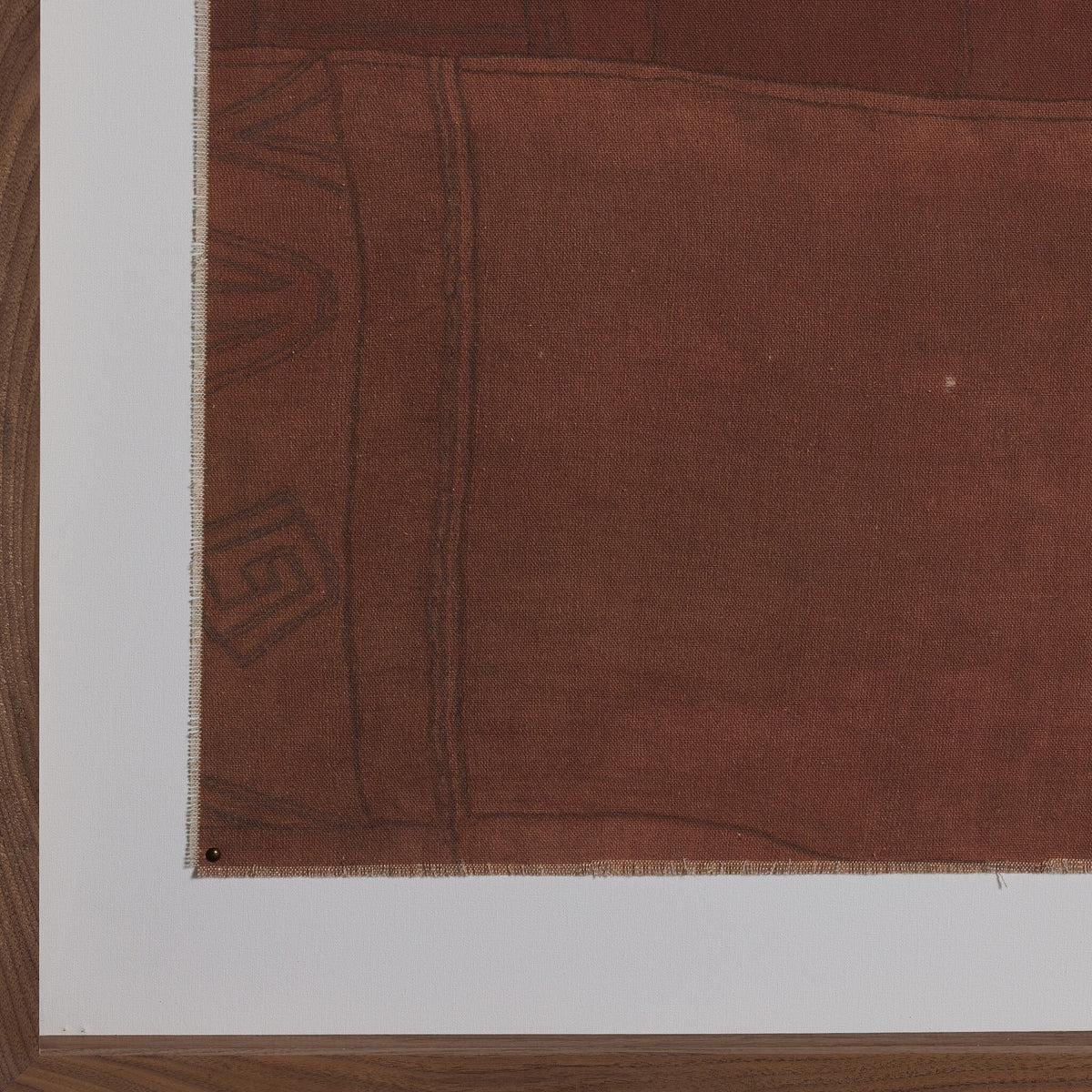 a piece of fabric with a white edge