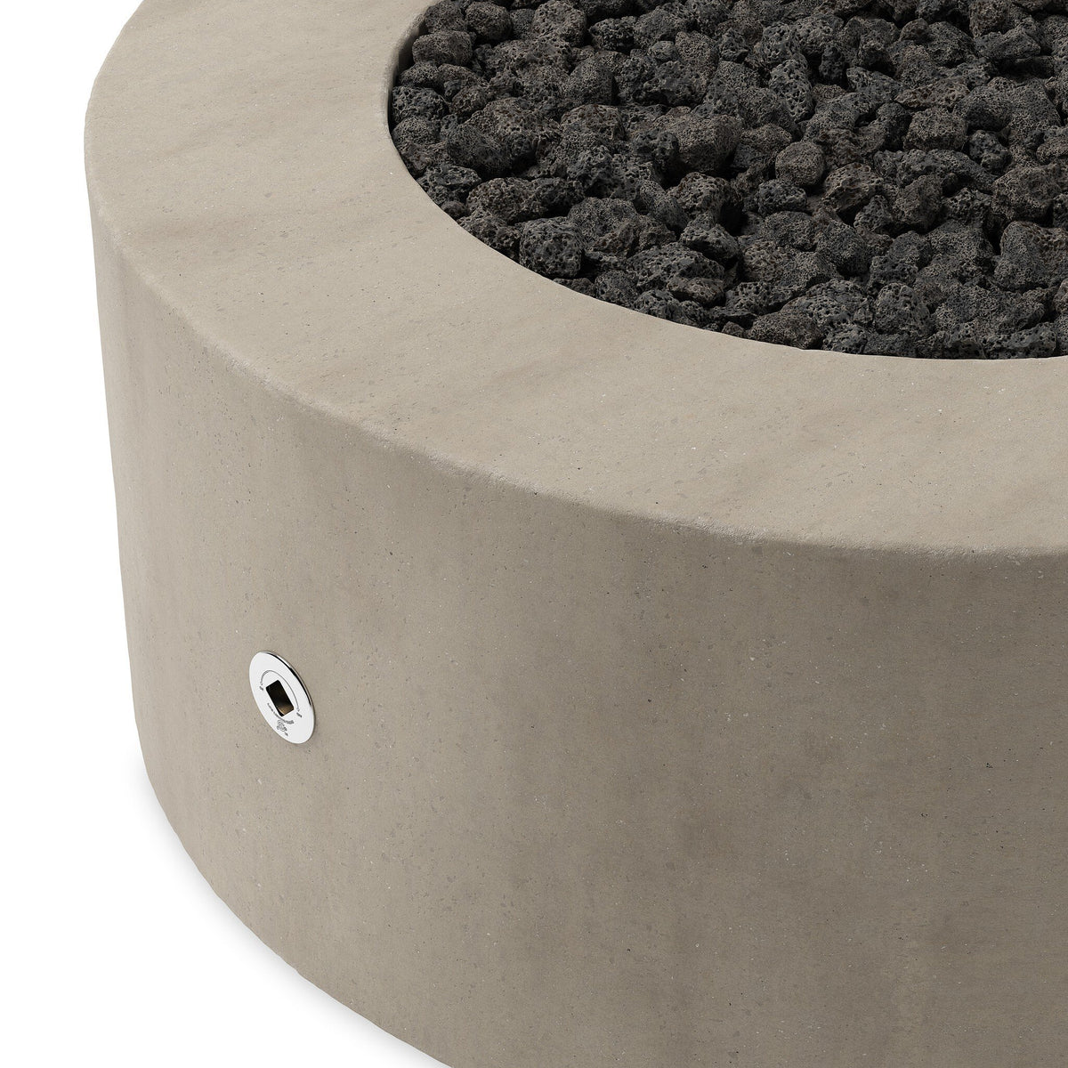 a round concrete fire pit