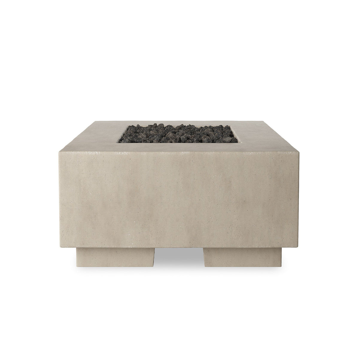 a square stone fire pit