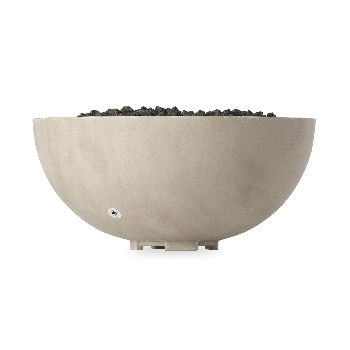 a bowl of dirt in a white background