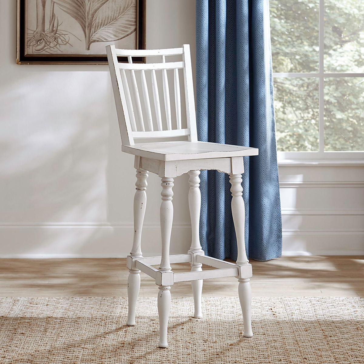 244-B400330 - Spindle Back Swivel Bar Stool - Liberty Furniture