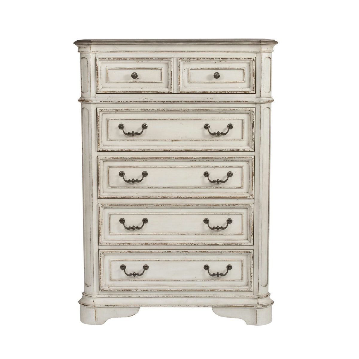 244-BR-QUSLDMC - Queen Uph Sleigh Bed, Dresser & Mirror, Chest - Liberty Furniture
